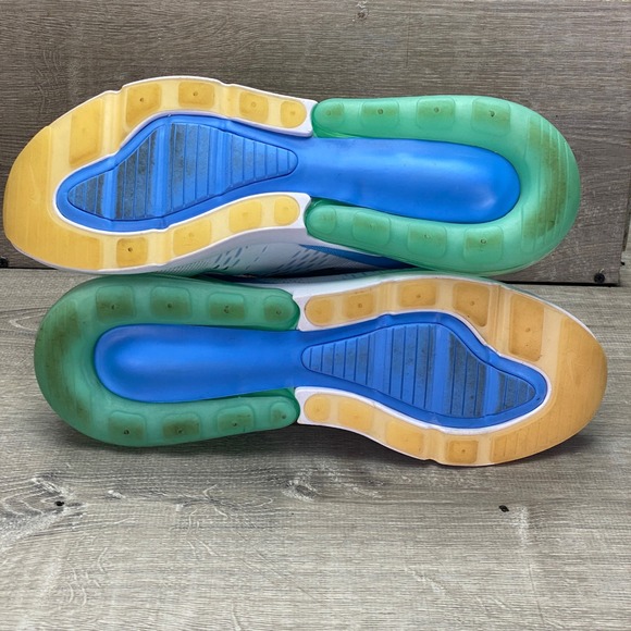 Nike Shoes Air Max 270 Mens 15 White Blue Orange AH8050-106 Running Sneakers - Picture 7 of 10